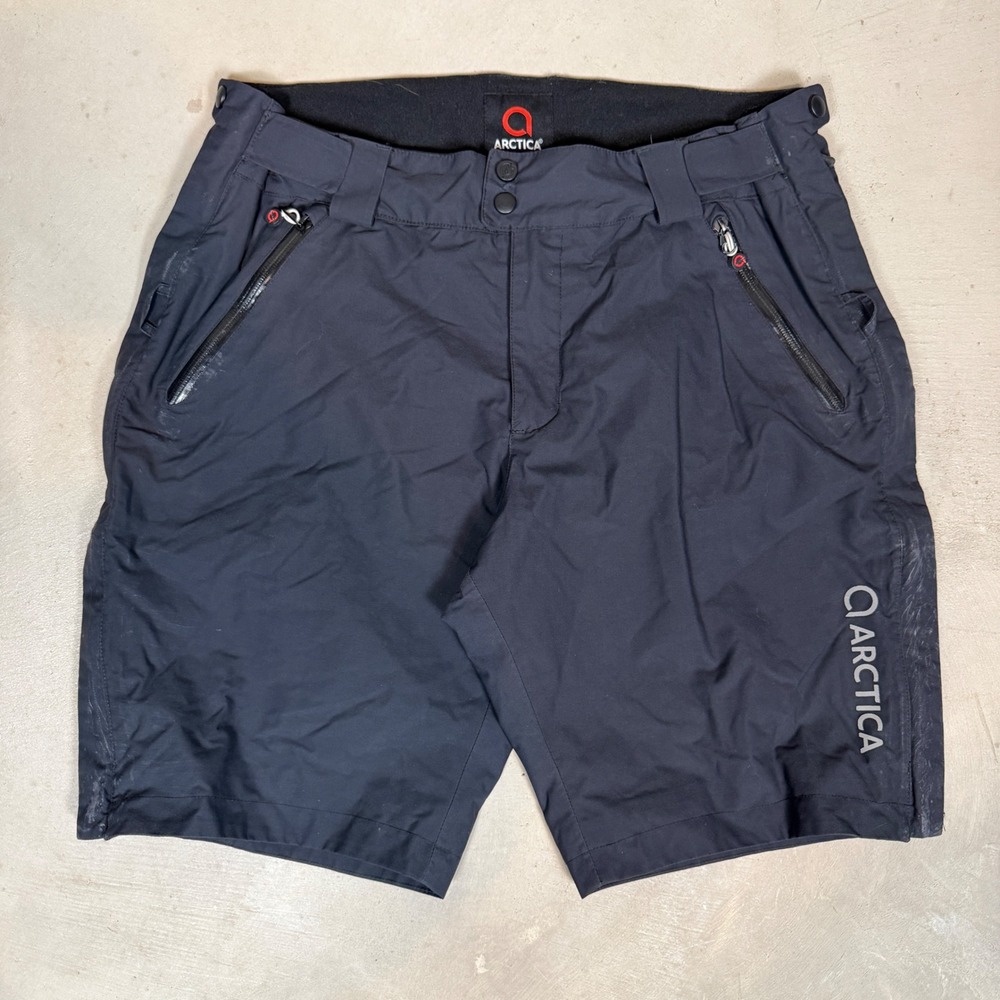 Arctica Mens Full Zip Ski Training Shorts Black Size Large Padded Alpine Racing